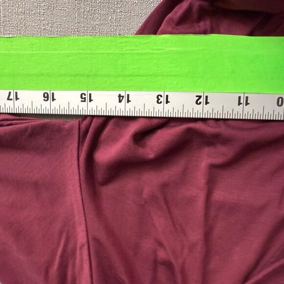 NWT Quince Tencel Jersey Midi Wrap Dress Wine Basic Sleeved Small Classic - Picture 10 of 13